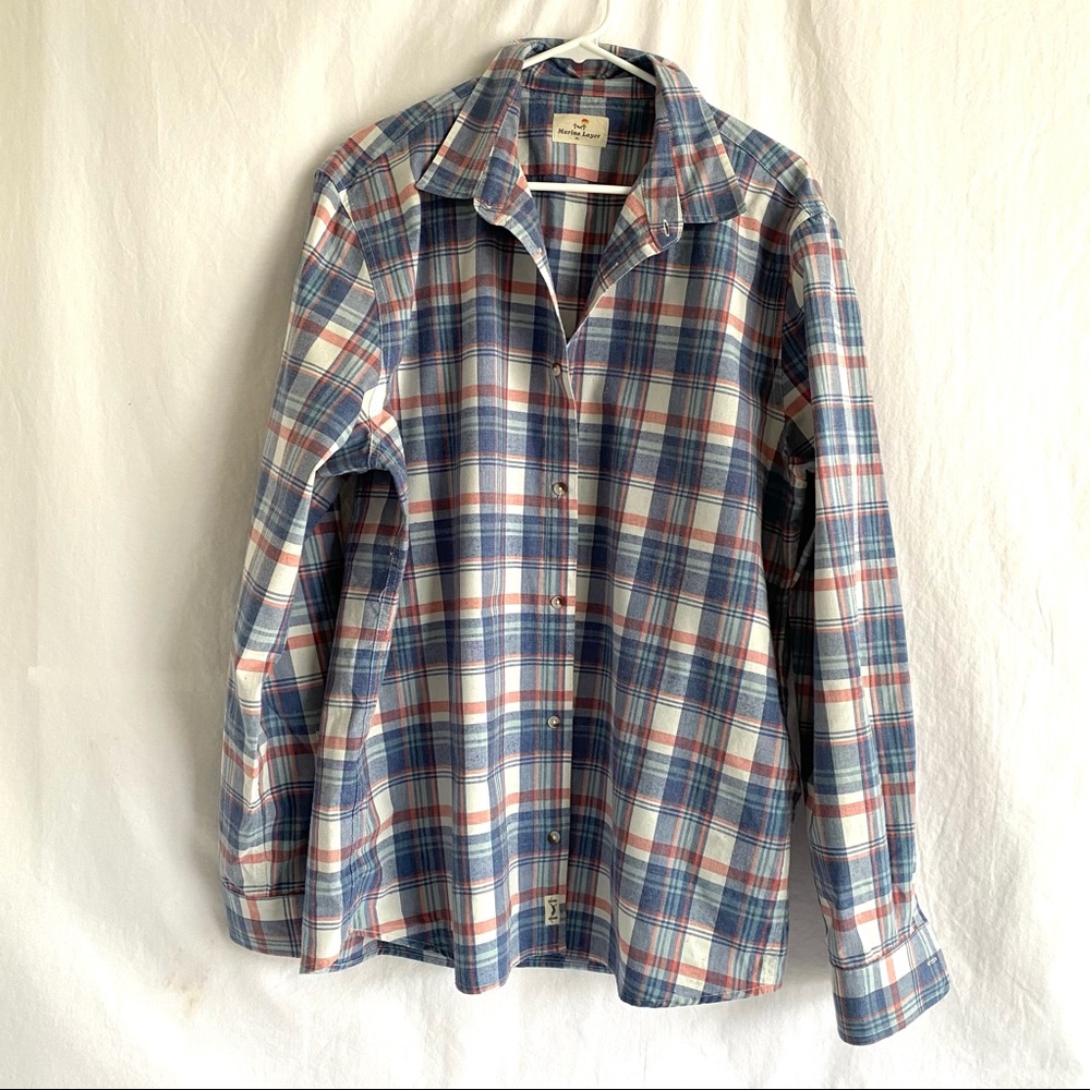 Marine Layer casual long sleeve button down shirt